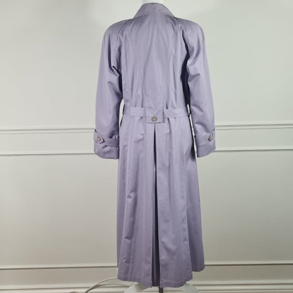 Vintage London Fog Lavender Trench Coat Size 10 - Picture 3 of 10